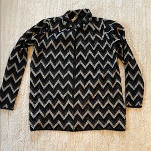 Collection B Black and Gray Chevron Jacket size M